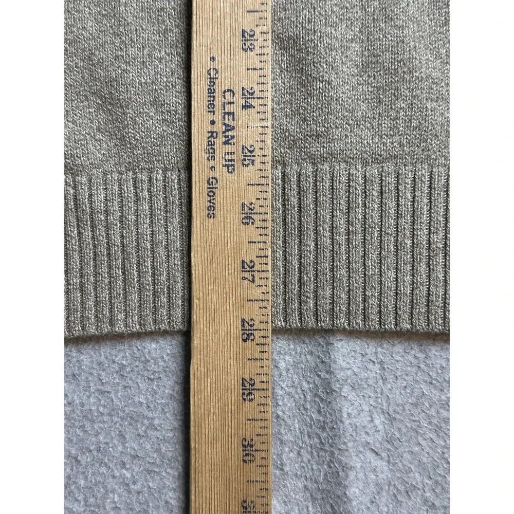 American Eagle Sweater Mens L Athletic Fit Grey Mock Neck Button Zip Pullover